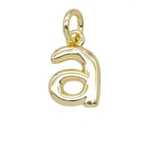 Copper Letter-a Pendant Gold Plated, approx 12-22mm