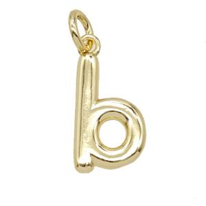 Copper Letter-b Pendant Gold Plated, approx 12-22mm