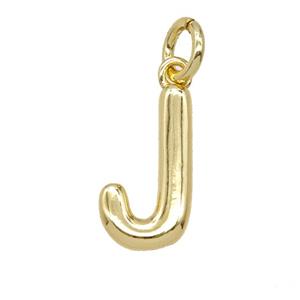 Copper Letter-j Pendant Gold Plated, approx 12-22mm