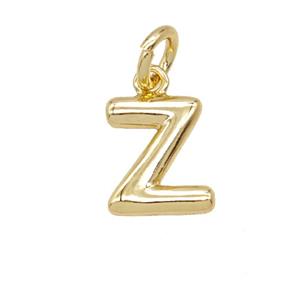 Copper Letter-z Pendant Gold Plated, approx 12-22mm