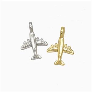 Copper Airplane Pendant Mixed, approx 8mm