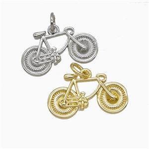 Copper Bicycle Pendant Sports Mixed, approx 11-19mm