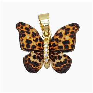 Blackorange Resin Butterfly Pendant Gold Plated, approx 15-18mm