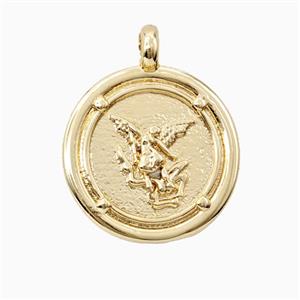 Copper Fairy Pendant Gold Plated, approx 20mm