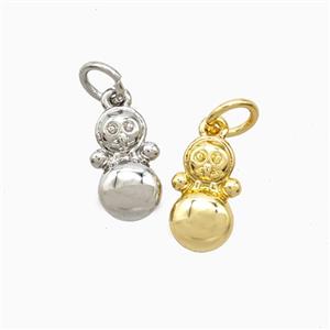 Copper Snowman Pendant Mixed, approx 6-10mm