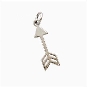 Copper Arrow Pendant Platinum Plated, approx 6-17mm