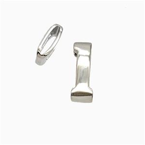 Copper Number-1 Beads Flat Hole Platinum Plated, approx 5-14mm, 1.6-10mm hole
