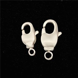 Copper Lobster Clasp Shiny Silver, approx 11mm