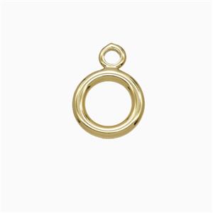 Copper Circle Pendant Gold Plated, approx 11mm