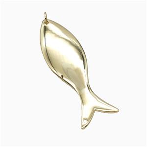Copper Fish Pendant Gold Plated, approx 17-50mm