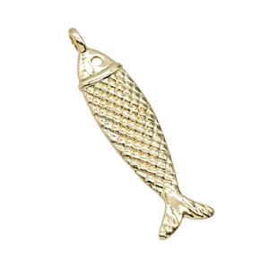 Copper Fish Pendant Gold Plated, approx 11-45mm