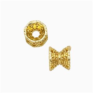 Copper Beadcaps Double Gold Plated, approx 6mm