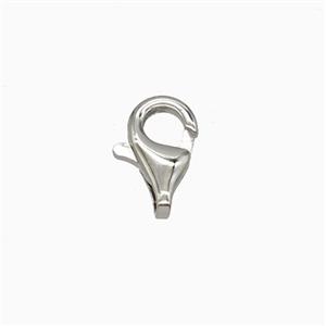Copper Lobster Clasp Platinum Plated, approx 9mm