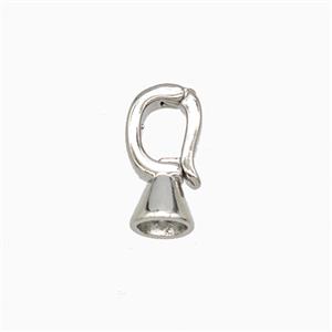 Copper Clasp Platinum Plated, approx 6-13mm