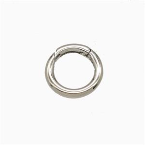 Copper Carabiner Clasp Platinum Plated, approx 12mm