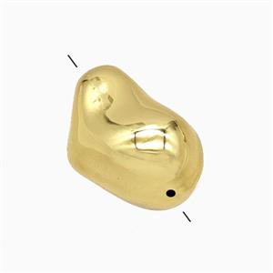 Copper Beads Gold Plated, approx 10-15mm