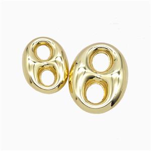 Copper Pignose Connector Gold Plated, approx 25-35mm