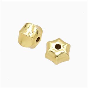 Copper Pumpkin Beads Gold Plated, approx 7-10mm