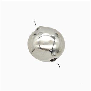 Copper Button Beads Platinum Plated, approx 11mm