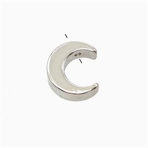 Copper Moon Beads Platinum Plated, approx 10-11mm
