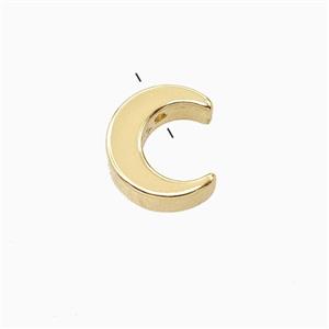 Copper Moon Beads Gold Plated, approx 10-11mm