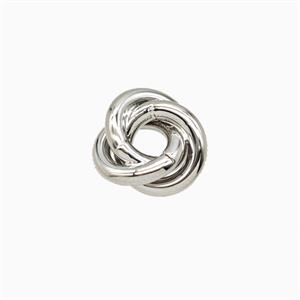 Copper Ring Beads Platinum Plated, approx 12mm