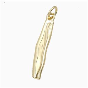 Copper Stick Pendant Gold Plated, approx 5-23mm