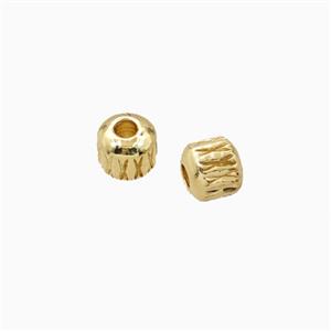 Copper Tube Beads Gold Plated, approx 5mm