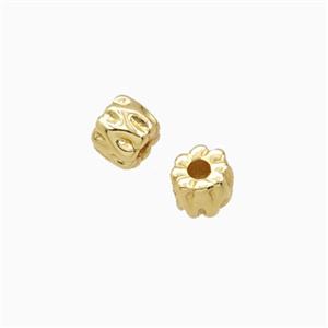Copper Tube Beads Gold Plated, approx 5mm