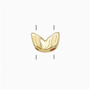 Copper Butterfly Beads 2holes Gold Plated, approx 5-7mm
