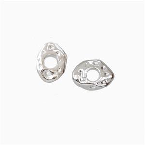 Copper Eye Beads Platinum Plated, approx 5-7mm