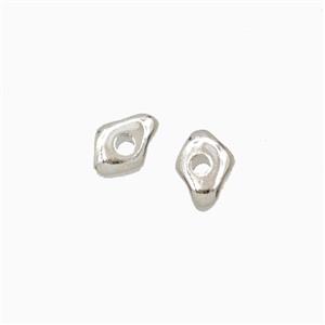 Copper Eye Beads Platinum Plated, approx 4-6mm