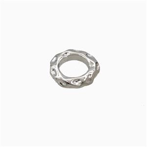 Copper Rings Spacers Beads Platinum Plated, approx 10mm