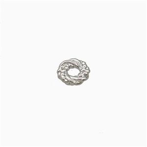 Copper Rings Spacers Beads Platinum Plated, approx 6mm