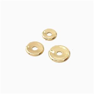 Copper Heishi Beads Gold Plated, approx 5mm