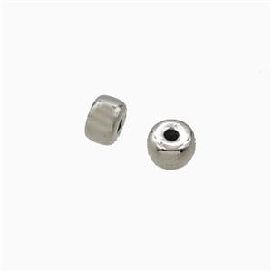 Copper Rondelle Beads Smooth Platinum Plated, approx 5mm