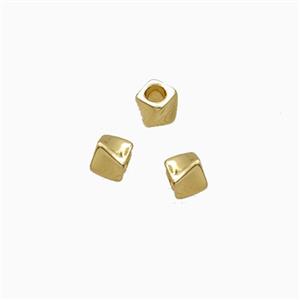 Copper Twist Beads Gold Plated, approx 3.5mm