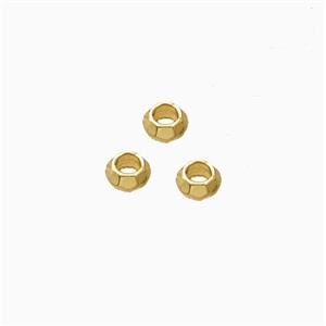 Copper Rondelle Spacer Beads Gold Plated, approx 3.5mm