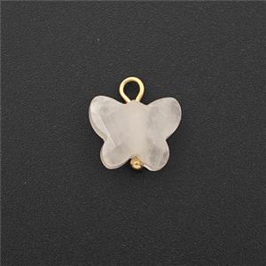 Clear Quartz Butterfly Pendant, approx 8-10mm