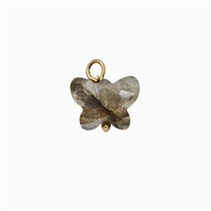 Labradorite Butterfly Pendant, approx 8-10mm