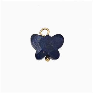 Blue Lapis Lazuli Butterfly Pendant, approx 8-10mm
