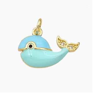 Enamel Copper Pendant, Gold Plated, approx 10-18mm