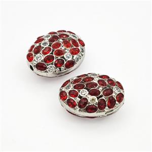Copper Bead Pave Zircon, Gold Plated, approx 16-19mm