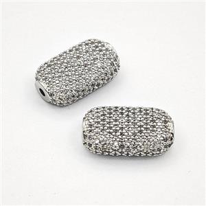 Copper Bead Pave Zircon, Gold Plated, approx 11-18mm