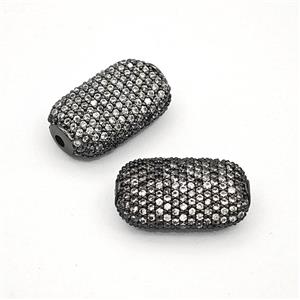 Copper Bead Pave Zircon, Gold Plated, approx 11-18mm