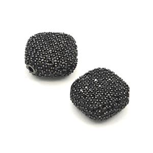 Copper Bead Pave Zircon, Gold Plated, approx 18-20mm