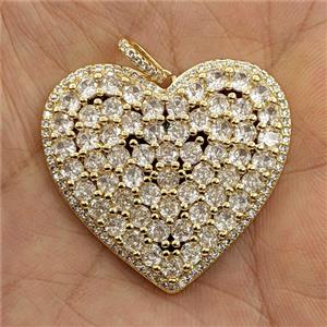Copper Bead Pave Zircon, Gold Plated, approx 35mm