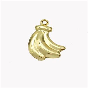 Copper Banana Pendant Gold Plated, approx 12-14mm