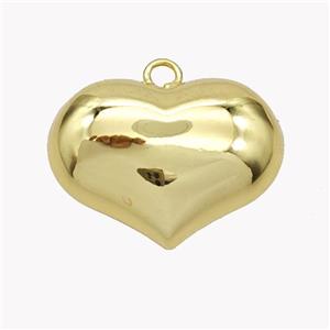 Copper Heart Pendant Gold Plated, approx 21mm