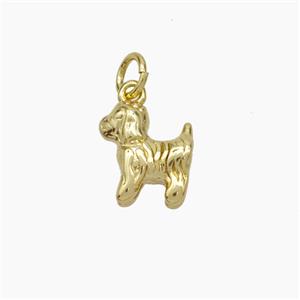 Copper Dog Pendant Gold Plated, approx 9.5-10mm